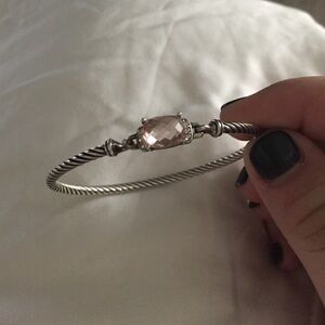 Petite Wheaton David Yurman Morganite and diamonds